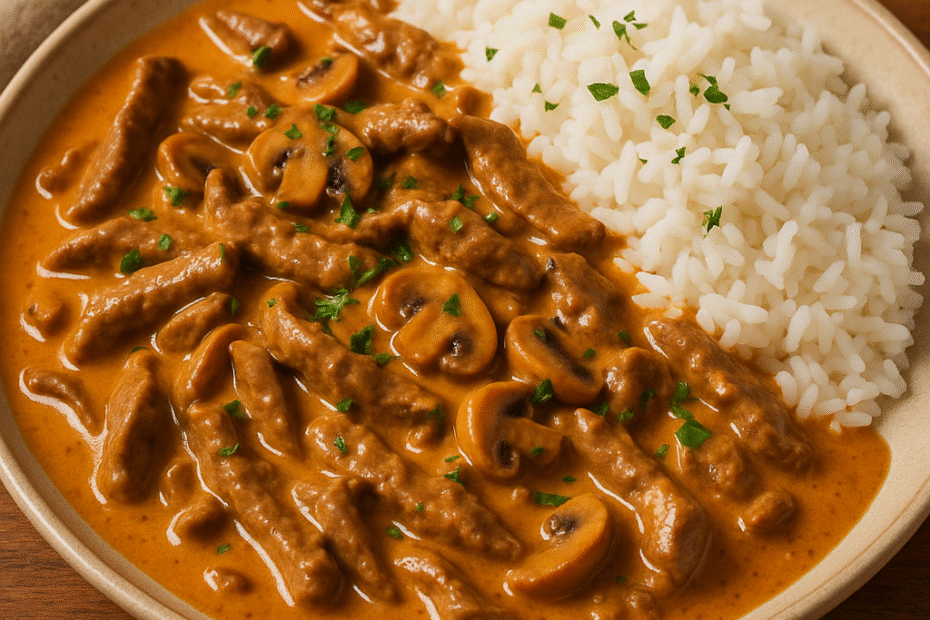 Goveji stroganov - recept- Z'dežele