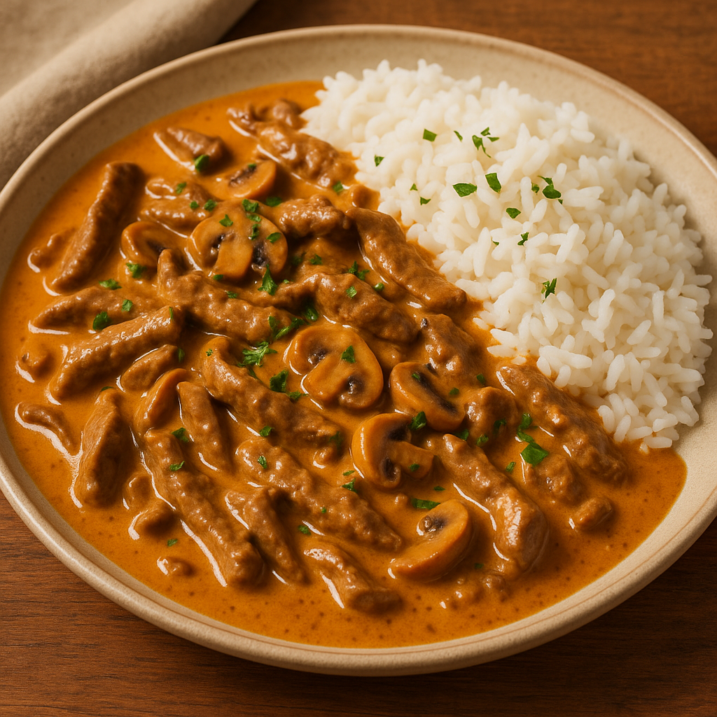 Goveji stroganov - recept- Z'dežele