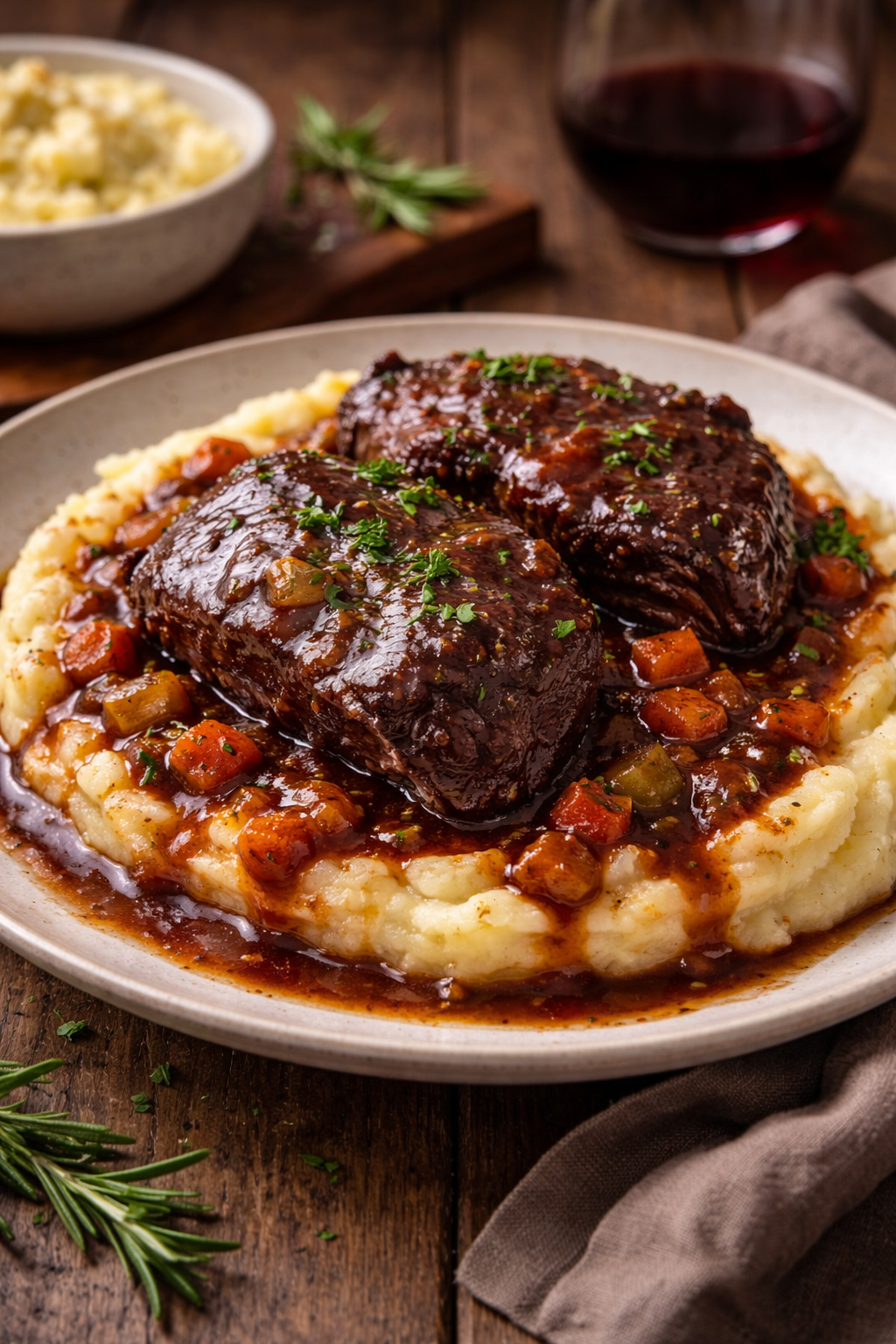 Goveja lička v rdečem vinu - Z'dežele