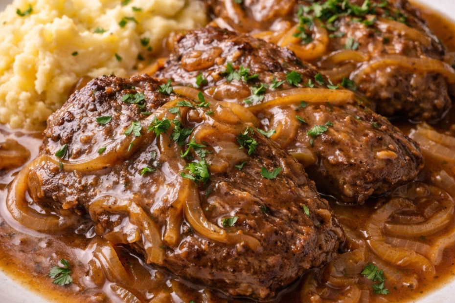 Goveji zrezki v čebulni omaki - Z'deželi